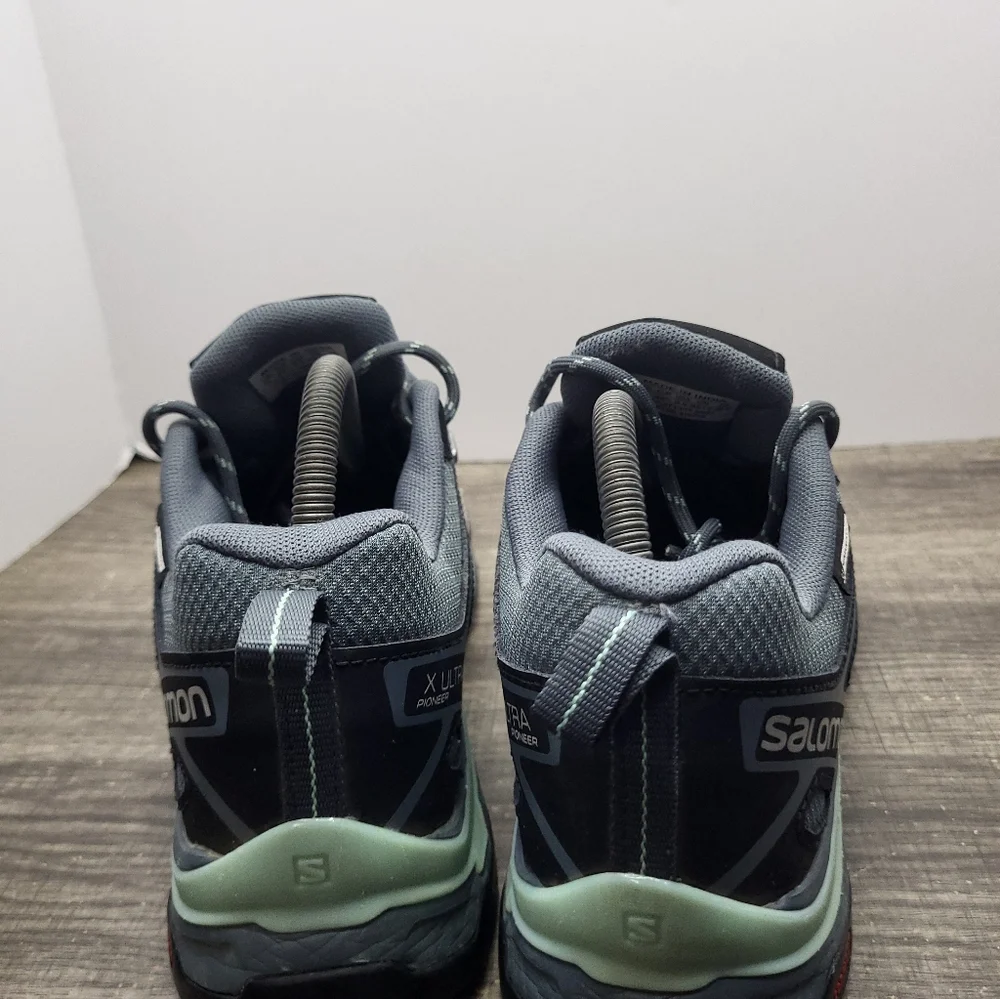 Salomon Women’s Grey Teal Athletic Trail Shoes - Picture 5 of 10